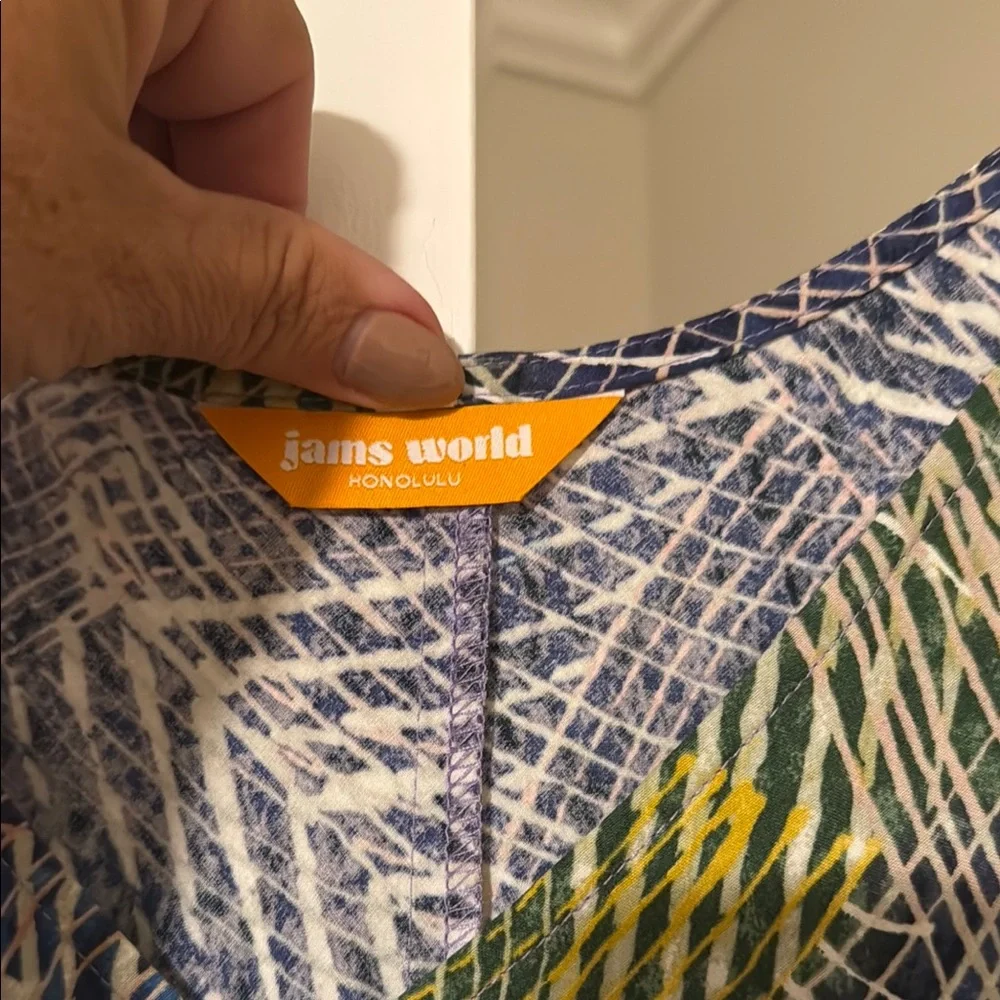 Jams World Blue and Green Abstract Dress - Picture 2 of 5